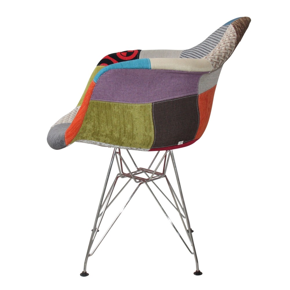 POLTRONA TOWER CHROME PATCHWORK - Sedia Tower 