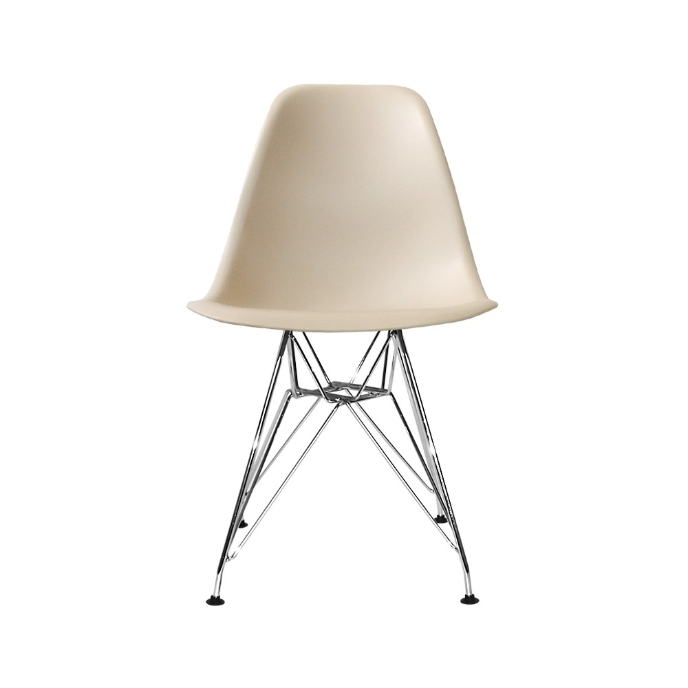 SET 4 SEDIE TOWER CHROME SABBIA EXTRA QUALITY