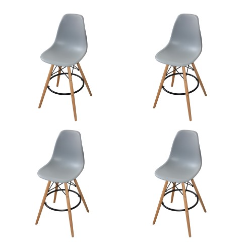 SET 4 SGABELLI TOWER WOOD ROSA