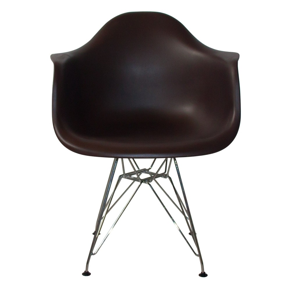 SET 4 POLTRONE TOWER CHROME CIOCCOLATO