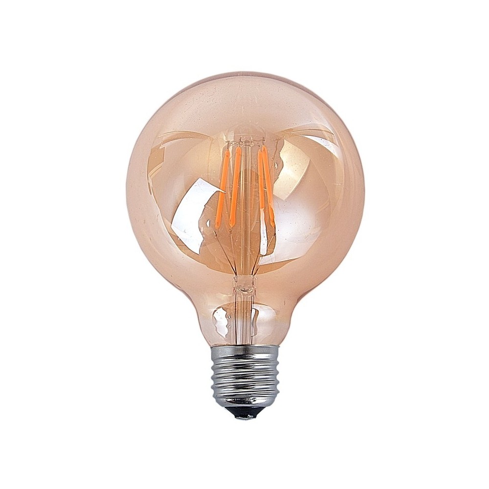 LAMPADINA SFERICA DECORATIVA A LED E27 4W AMBRA