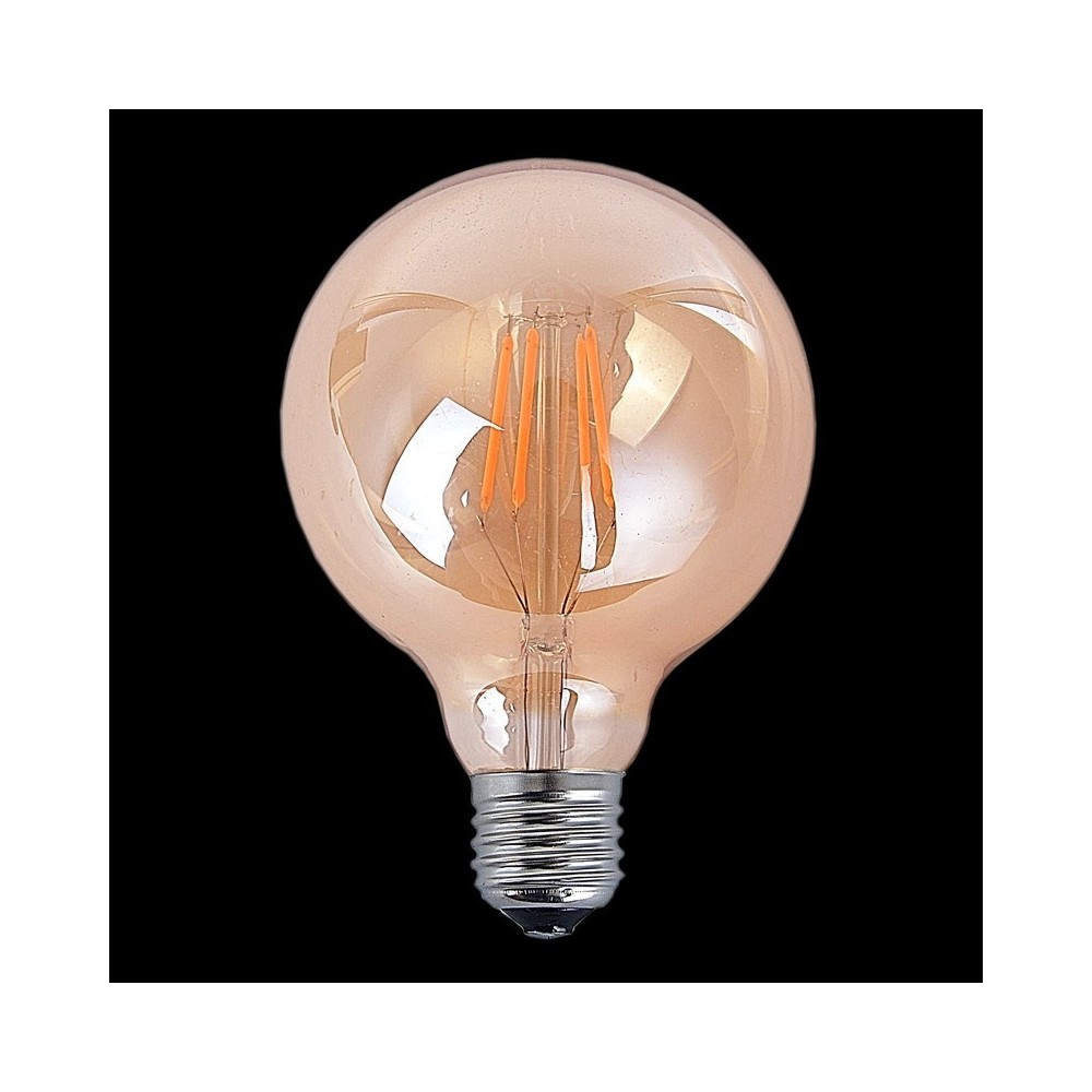 BOMBILLA DECORATIVA ESFÃ‰RICA LED E27 4W ÃMBAR