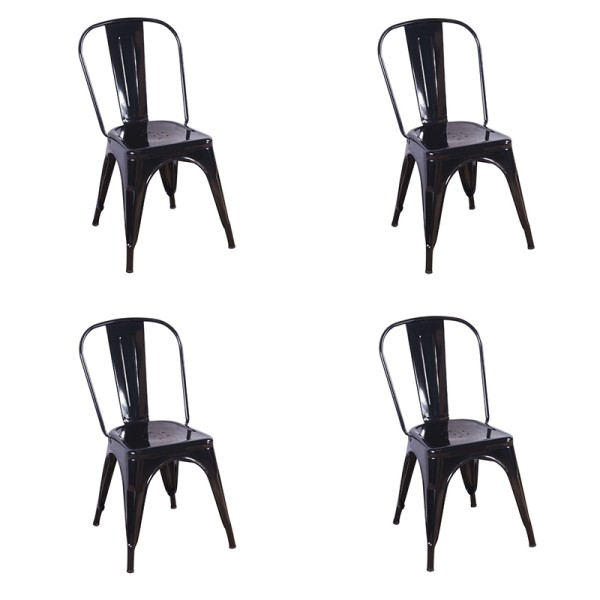 SET 4 SEDIE LANK NERE