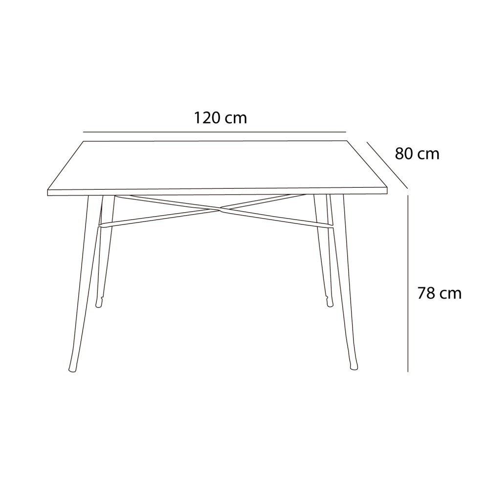 MESA LANK WOOD BLANCA 120 x 80 cm - Tavoli 
