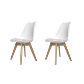 PACK 2 SILLAS NEW TOWER WOOD BLANCAS - Packs di sedie 