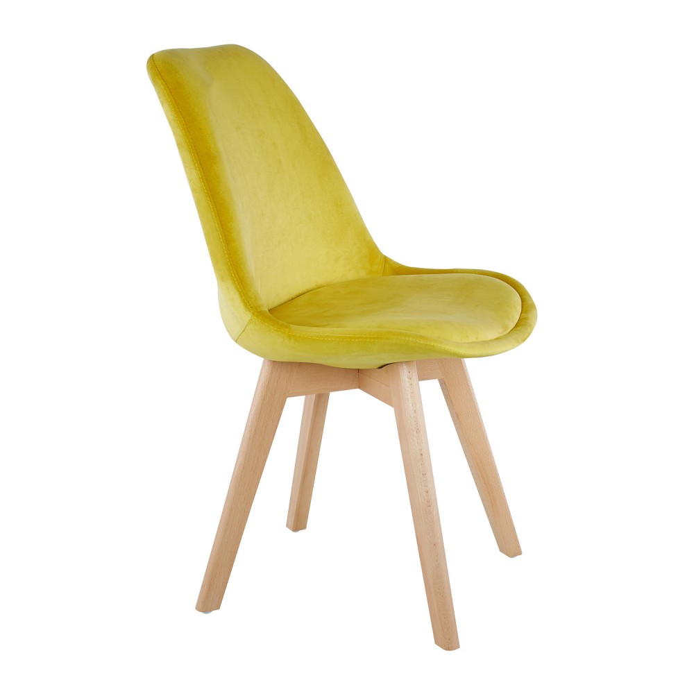 SILLA  NEW TOWER WOOD VELVET EXTRA QUALITY - Sedia Tower 