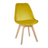 SILLA  NEW TOWER WOOD VELVET EXTRA QUALITY - Sedia Tower 