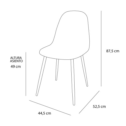 PACK MESA DE COMEDOR FOREST 140 CM Y SILLA TAPIZADA CORO ARENA - Set di tavolo e sedie 