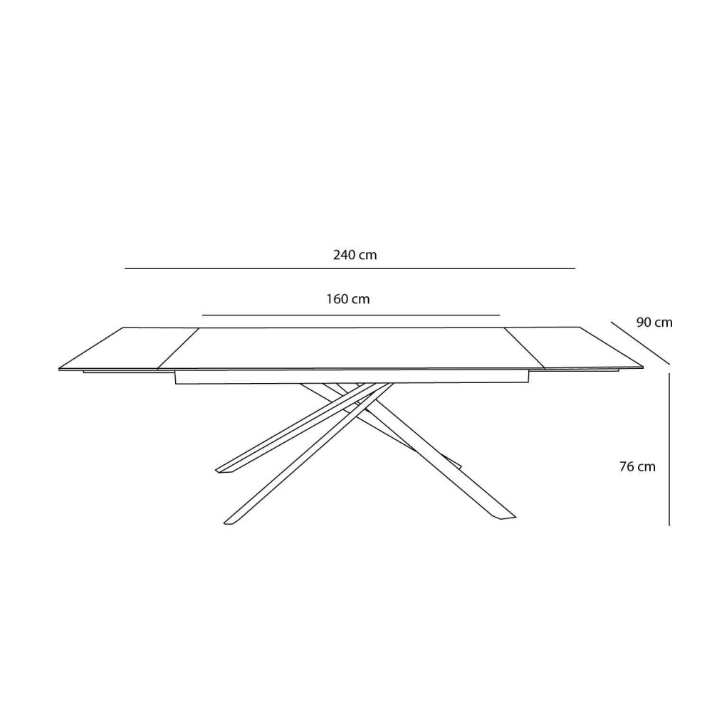 MESA DE COMEDOR EXTENSIBLE MENELIK - Tavoli allungabili 