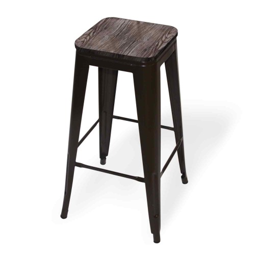 SGABELLO LANK WOOD CIOCCOLATO