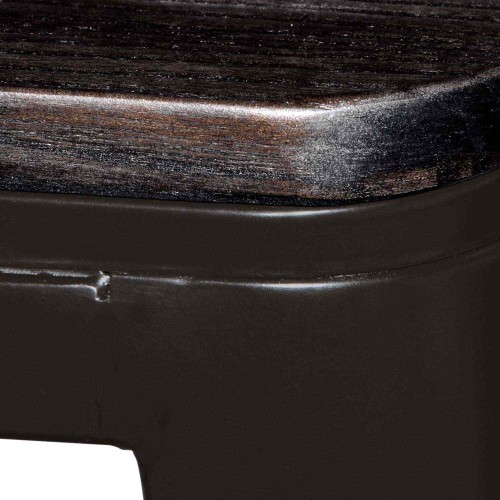 TABURETE LANK WOOD CHOCOLATE - Sgabelli da cucina 