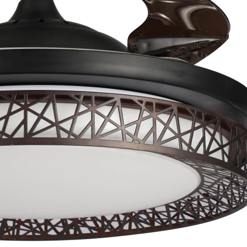 VENTILATORE DA SOFFITTO LED FORREST MARRON - Ventilatori da soffitto 