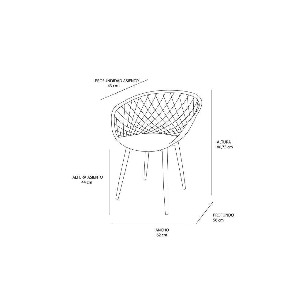 PACK 4 POLTRONE WANDA - Packs di sedie 