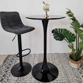 MESA ALTA IBIZA BLACK Ø60 CM - Tavoli da bar 