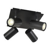LAMPADARI 4 LUCI NERO MADDOX - Lampade a sospensione 