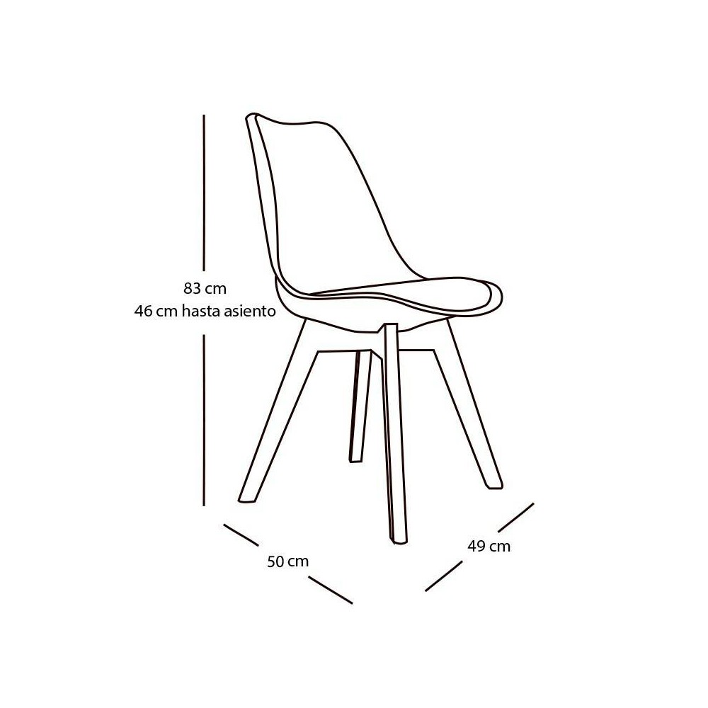 SEDIA NEW TOWER WOOD VANIGLIA - Sedia Tower 