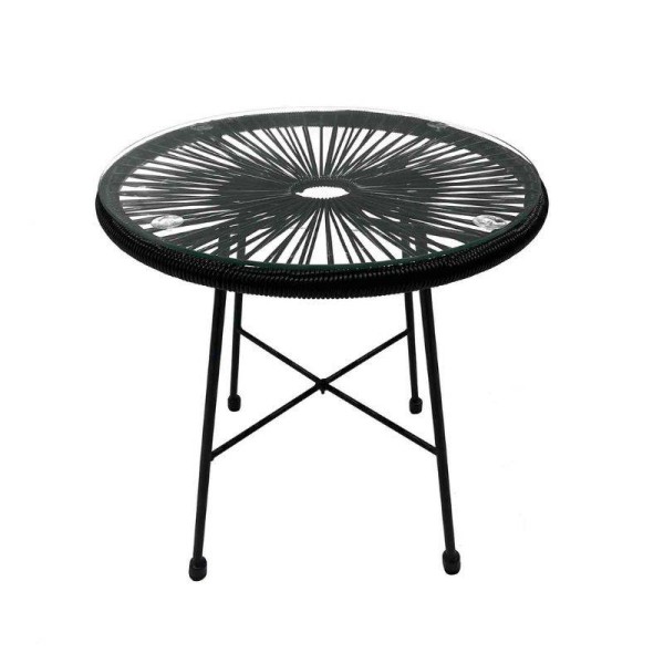 TAVOLINO ACAPULCO BLACK Ø 50 - Tavoli da esterno 