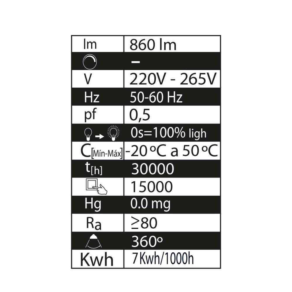 BOMBILLA DECORATIVA LED E27 10W 2700K VENTAMUEBLESONLINE - 4
