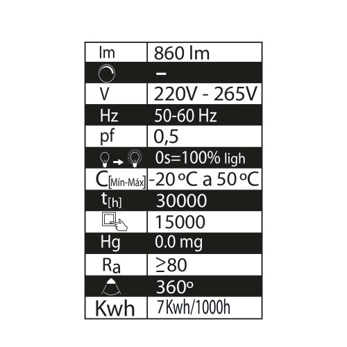 BOMBILLA DECORATIVA LED E27 10W 2700K VENTAMUEBLESONLINE - 4