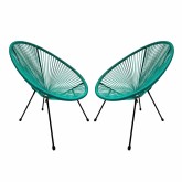 PACK 2 SEDIE ACAPULCO TURCHESE - Packs di sedie 