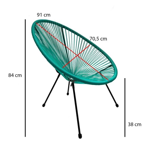 PACK 2 SEDIE ACAPULCO TURCHESE - Packs di sedie 