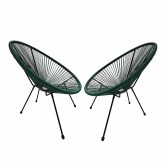 PACK 2 SEDIE ACAPULCO VERDE SCURO - Packs di sedie 