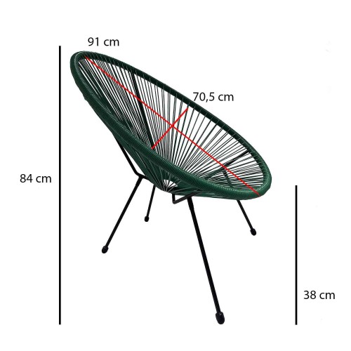 PACK 2 SEDIE ACAPULCO VERDE SCURO - Packs di sedie 