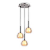 LAMPADA A SOSPENSIONE 3 LUCI AMBRA HUBA - Lampade a sospensione 