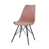 Sedia Tower Wood in metallo color nude dalla Vendita di Mobili Online
