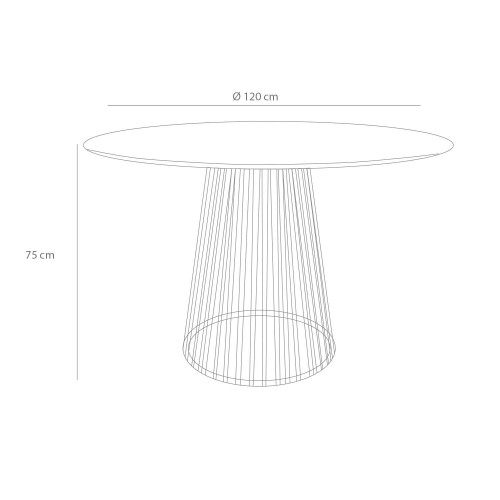 Tavolo da pranzo rotondo Tina 120 CM dalla Vendita di Mobili Online