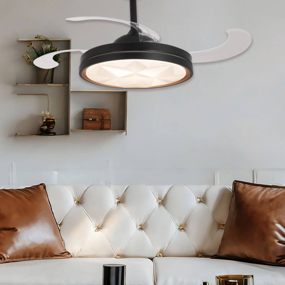 Ventilatore 4 pale pieghevoli LED 38W Harper Vendita di Mobili Online