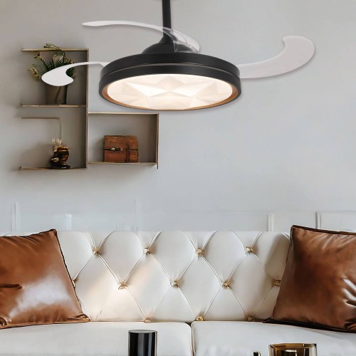 Ventilatore 4 pale pieghevoli LED 38W Harper Vendita di Mobili Online