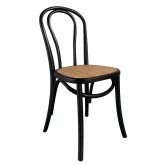 Sedia Folie nera in legno e rattan di Vendita di Mobili Online