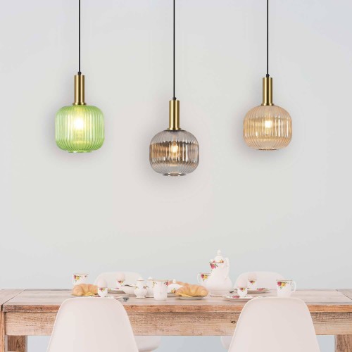 Lampada a sospensione Vega Amber 1 luce | Venta de Muebles Online