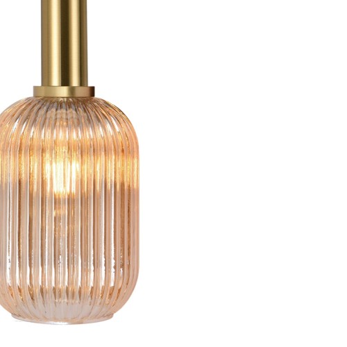 Lampada a sospensione Kyle ambra a 1 luce - Venta di Mobili Online