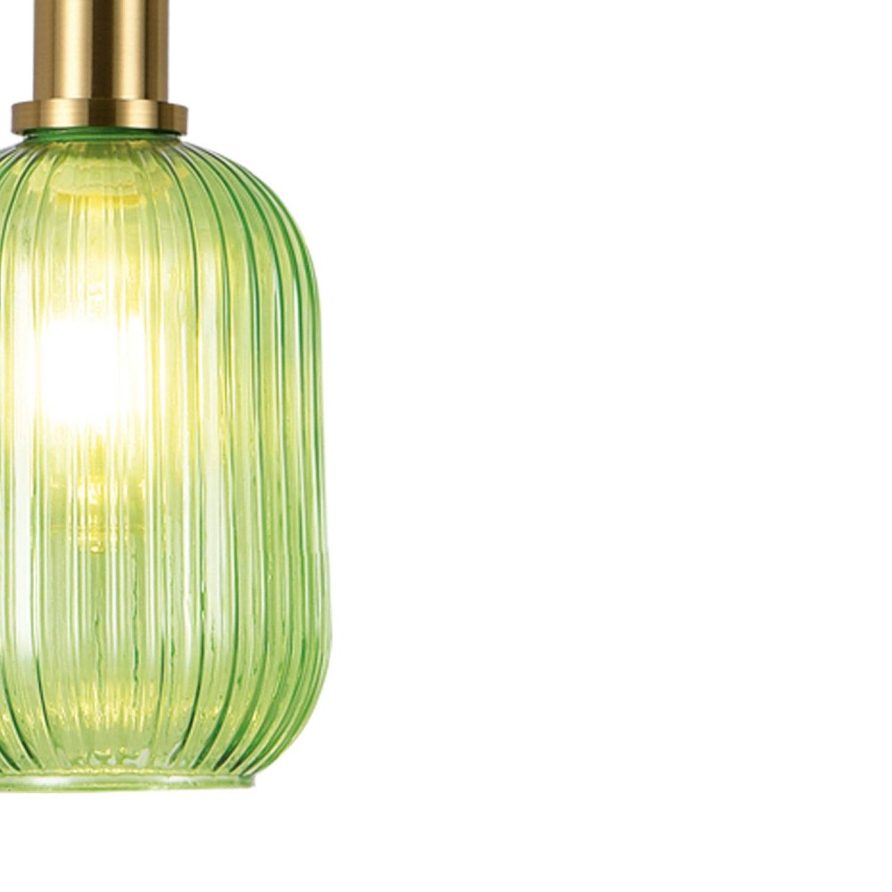 Lampadario a sospensione a 1 luce Kyle Verde-Vendita di Mobili Online