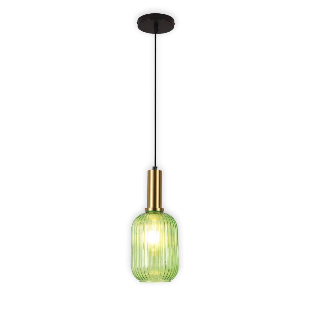 Lampadario a sospensione a 1 luce Kyle Verde-Vendita di Mobili Online