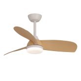 VENTILATORE 3 PALE LED 17W VENTURA WOOD