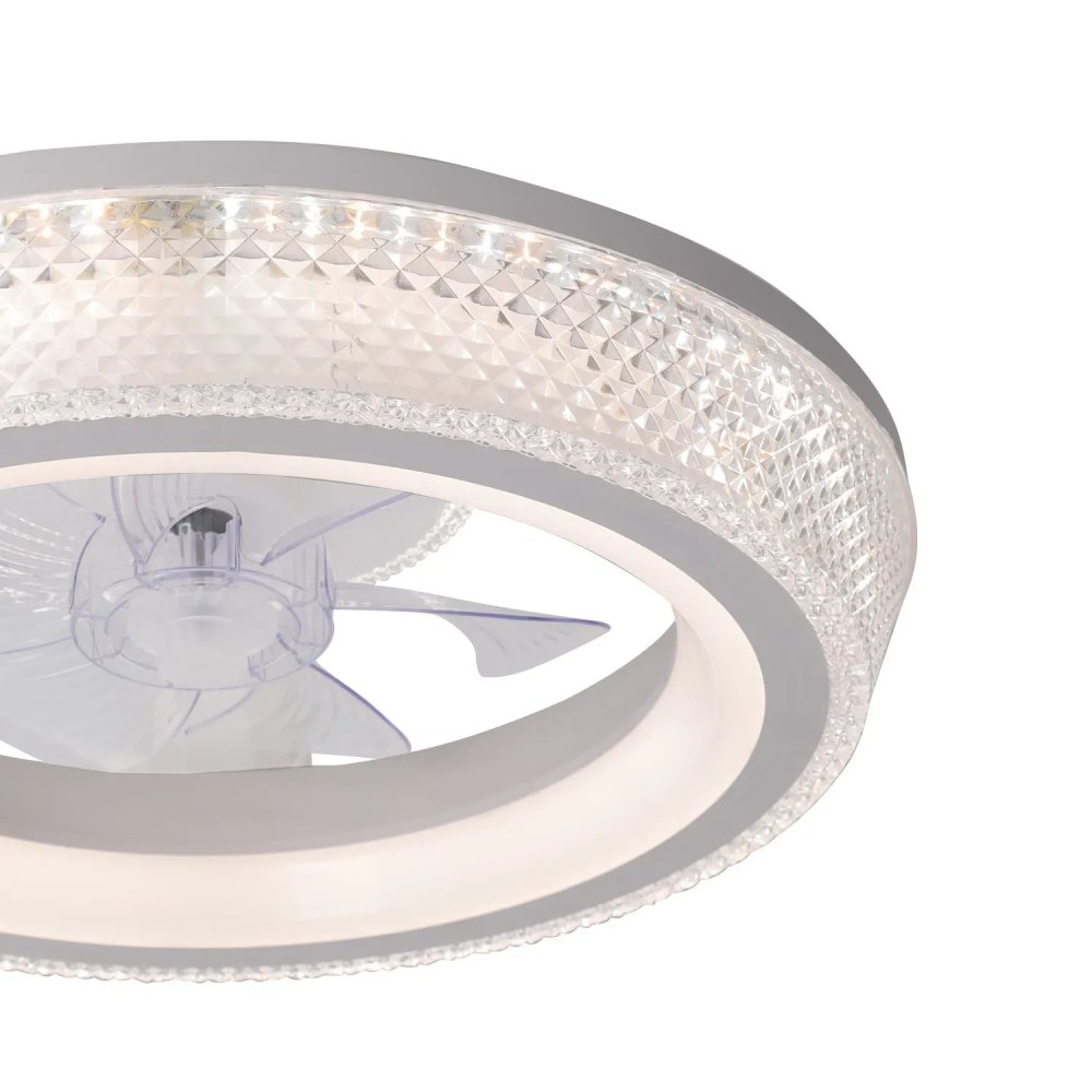 ventilatore 5 pale abs led 48 w bianco auralis | UKUKHOME