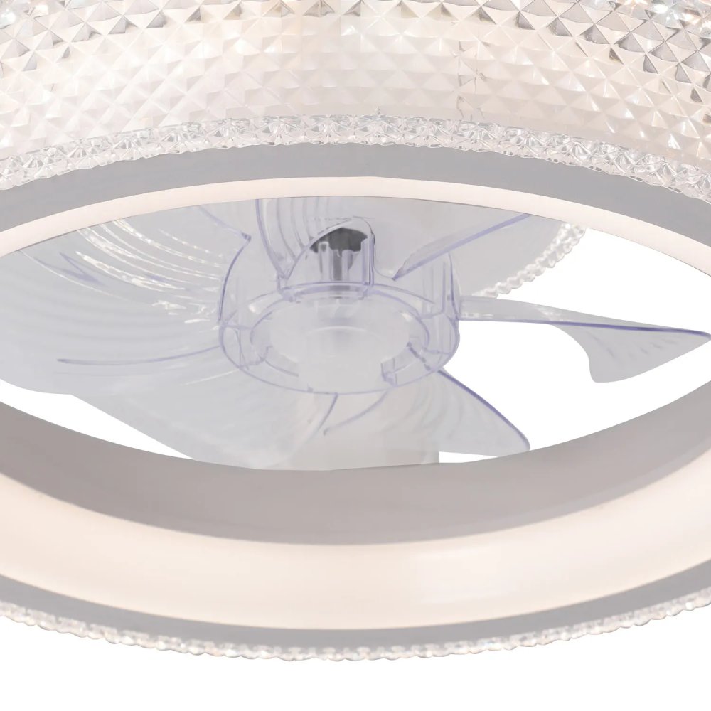 ventilatore 5 pale abs led 48 w bianco auralis | UKUKHOME