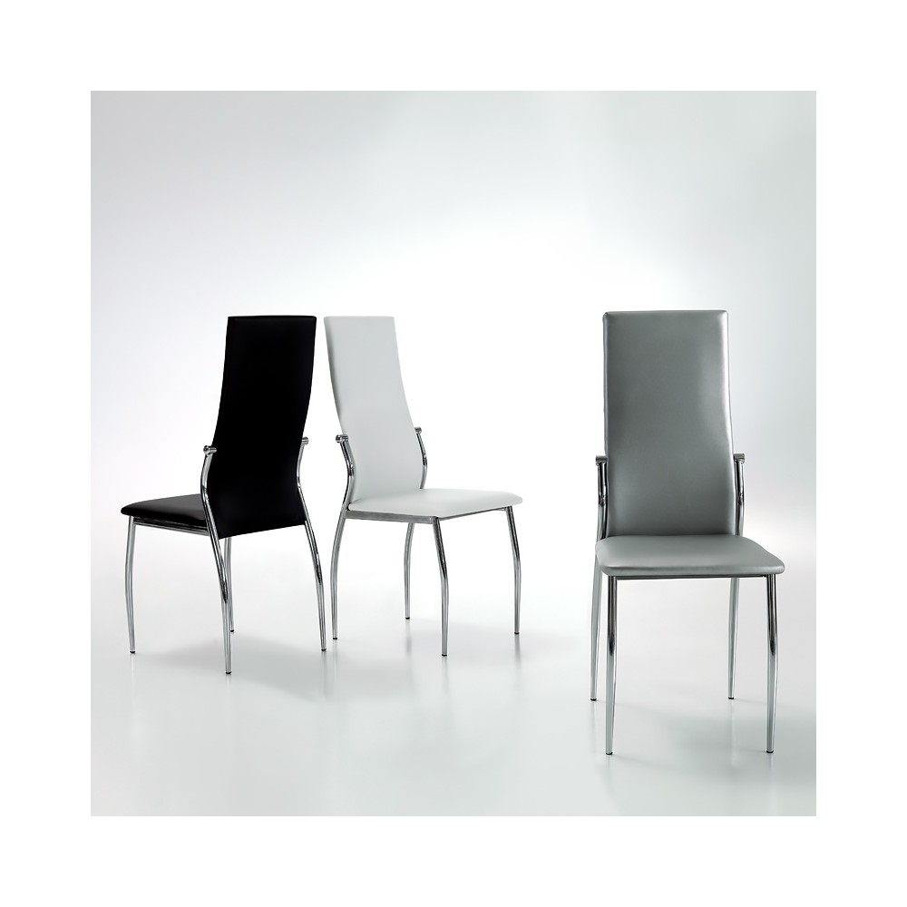 SEDIA IMBOTTITA BOSTON NERA - Sedie 