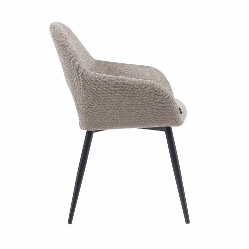 Sedia Altair Sabbia - Design Moderno - Gambe Nere - UKUKHOME.com