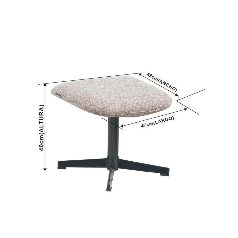 POLTRONA CON POGGIAPIEDI TURIS SABBIA