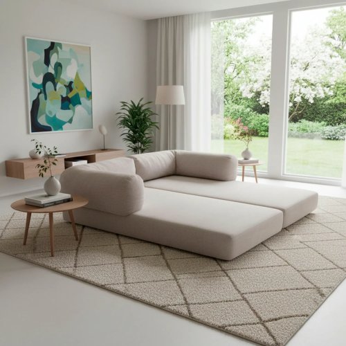 Divano Belair Sabbia Naturale | Divano ecologico elegante sfoderabile – UKUKHOME