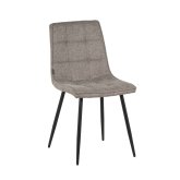 Sedia Louise Marrone Gamba Nera - Sedia imbottita dal design moderno – UKUKHOME.COM