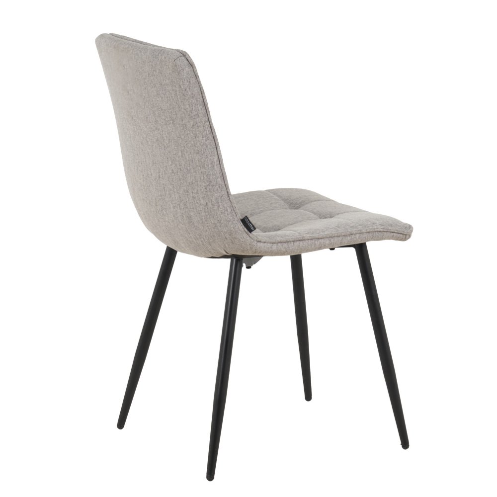 Sedia Louise Grigio Scuro Gamba Nera - Sedia imbottita dal design moderno – UKUKHOME.COM