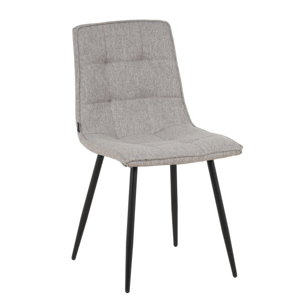 Sedia Louise Grigio Scuro Gamba Nera - Sedia imbottita dal design moderno – UKUKHOME.COM