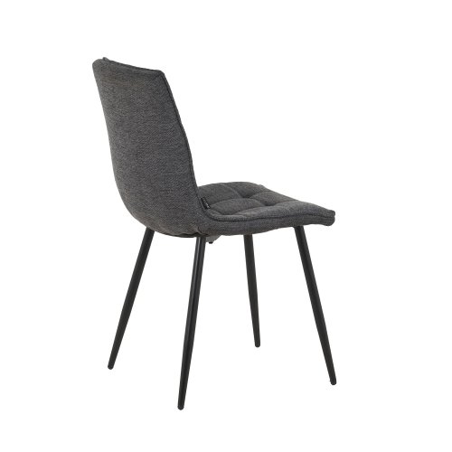Sedia Louise Grigio Marengo Gamba Nera - Sedia imbottita dal design moderno – UKUKHOME.COM