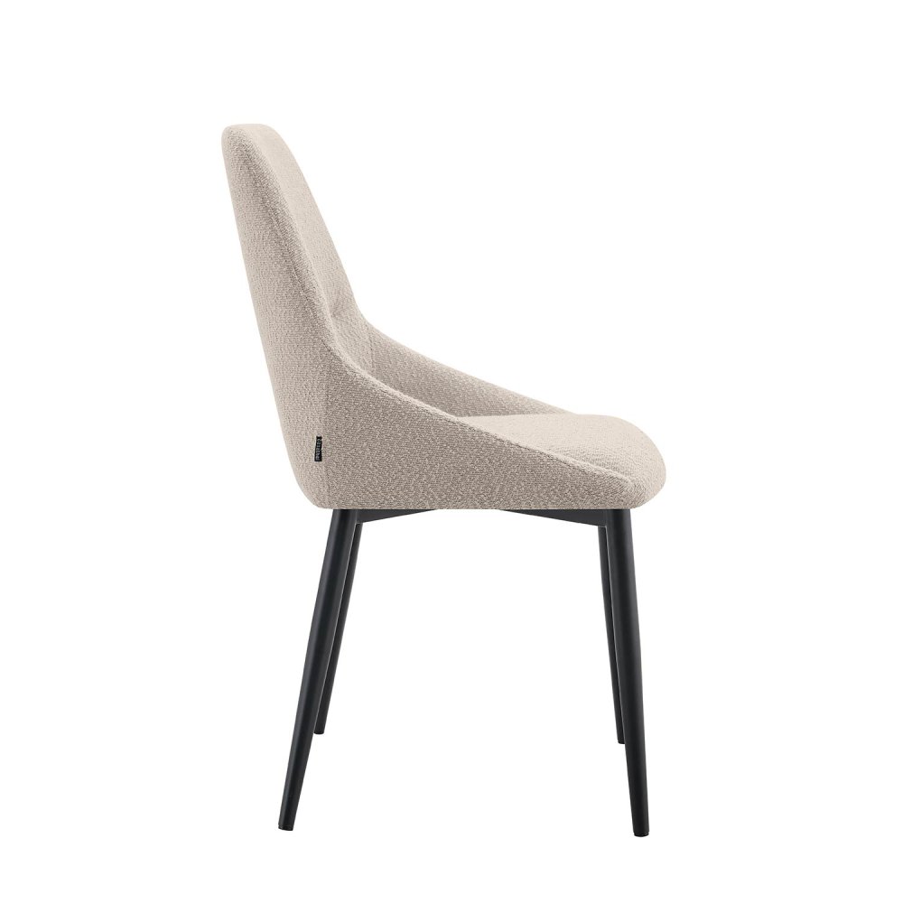 Sedia imbottita Sabbia gambe nera - Design & Comfort - UKUKUKHOME.com