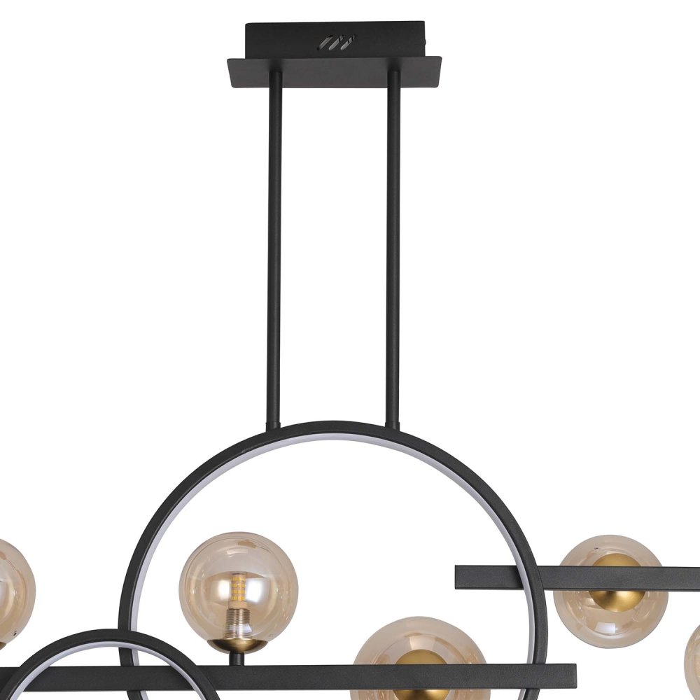 Lampada Sospesa 8 Luces Stella color Negro - Lampada sospesa - UKUKHOME.com